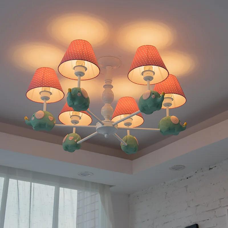 

Animal Cartoon Cute Elephant Chandelier Led Lamp Pink Blue Suspension Light For Living Room Study Home Decor Chandelier F071