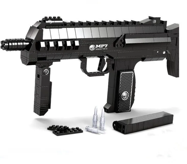 City SWAT Revolver Sniping rifle MP5 Submachine gun Model Building Blocks DIY Educational Weapon Arms Bricks Toys For Children