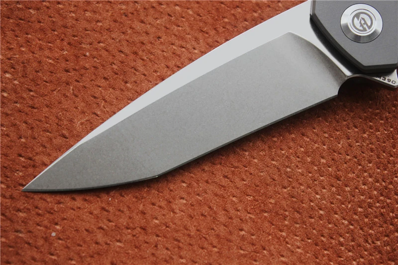 Высококачественный складной нож Maxace Halictus Синий/Серый Ti/CF (Stonewash) материал лезвия: