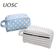 Uosc bolsa de cosméticos para viagem, bolsa portátil para maquiagem, necessaire para itens de higiene pessoal