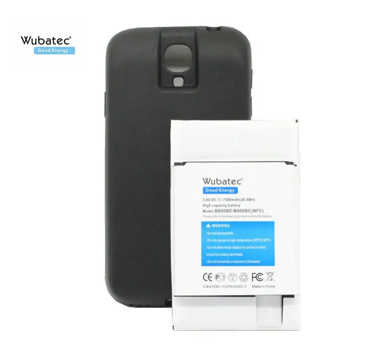 Wubatec 1x7500 мА/ч, S4 NFC Расширенный Батарея для samsung Galaxy S 4 I9500 I9502 I9505 I9508 i337 i545 S4 Активный i9295+ ТПУ чехол