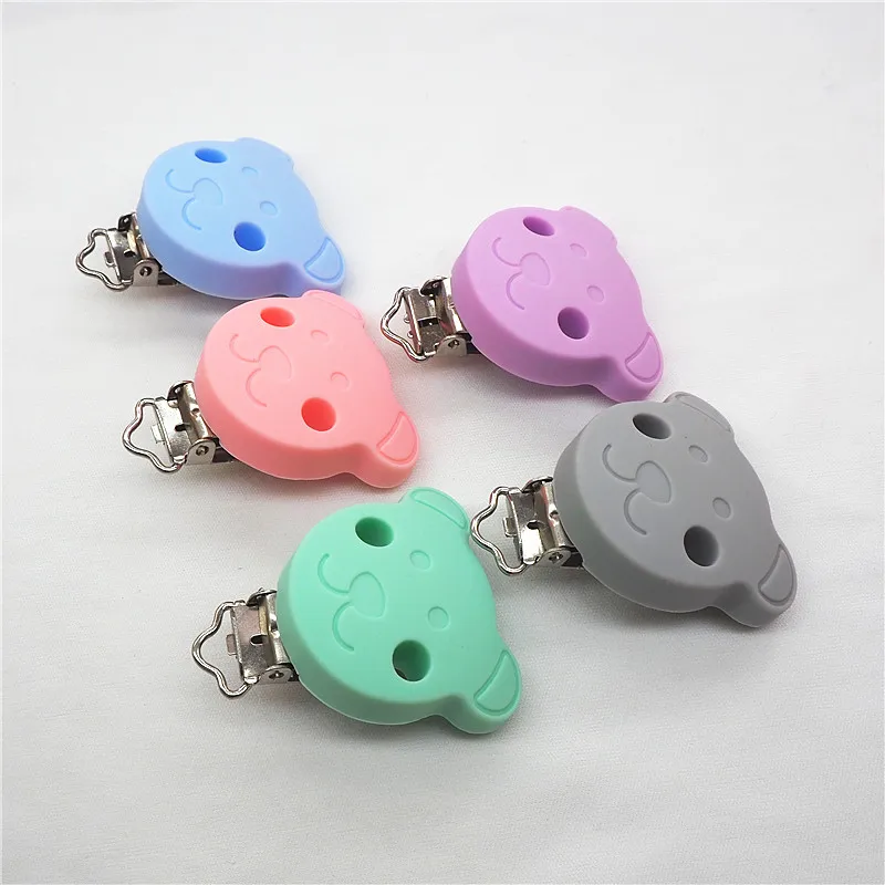 Chengkai 10pcs BPA Free Silicone Bear Clips DIY Baby Pacifier Bear Chupetero Chain Craft Clip Nurse Toy Gift Accessories