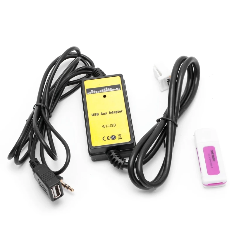 Аудиокабель AUX 2x6pin Автомобильный USB Aux-вход адаптер mp3-плеер радиоинтерфейс для