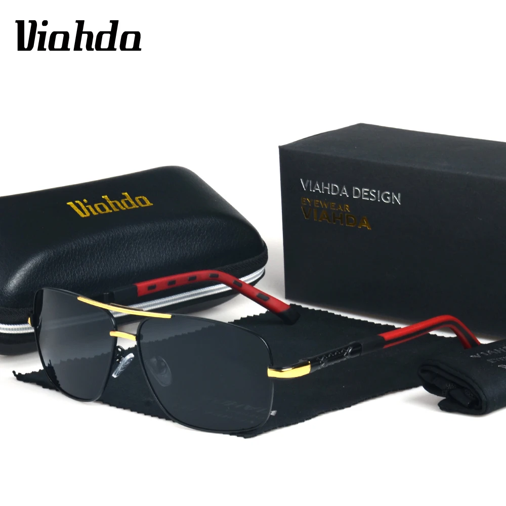 

VIAHDA new glasses men's polarized sunglasses color film square polarizer sun