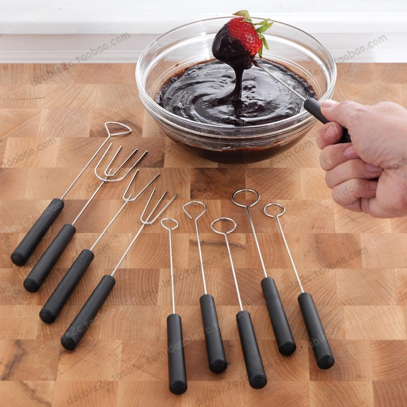 DERCLIVE DIY Stainless Steel Baking Supplies Chocolate Dip Fork Set Ten Piece Set DERCLIVE DIY Stainless Steel Baking Supplies Chocolate Dip Fork Set Ten Piece Set