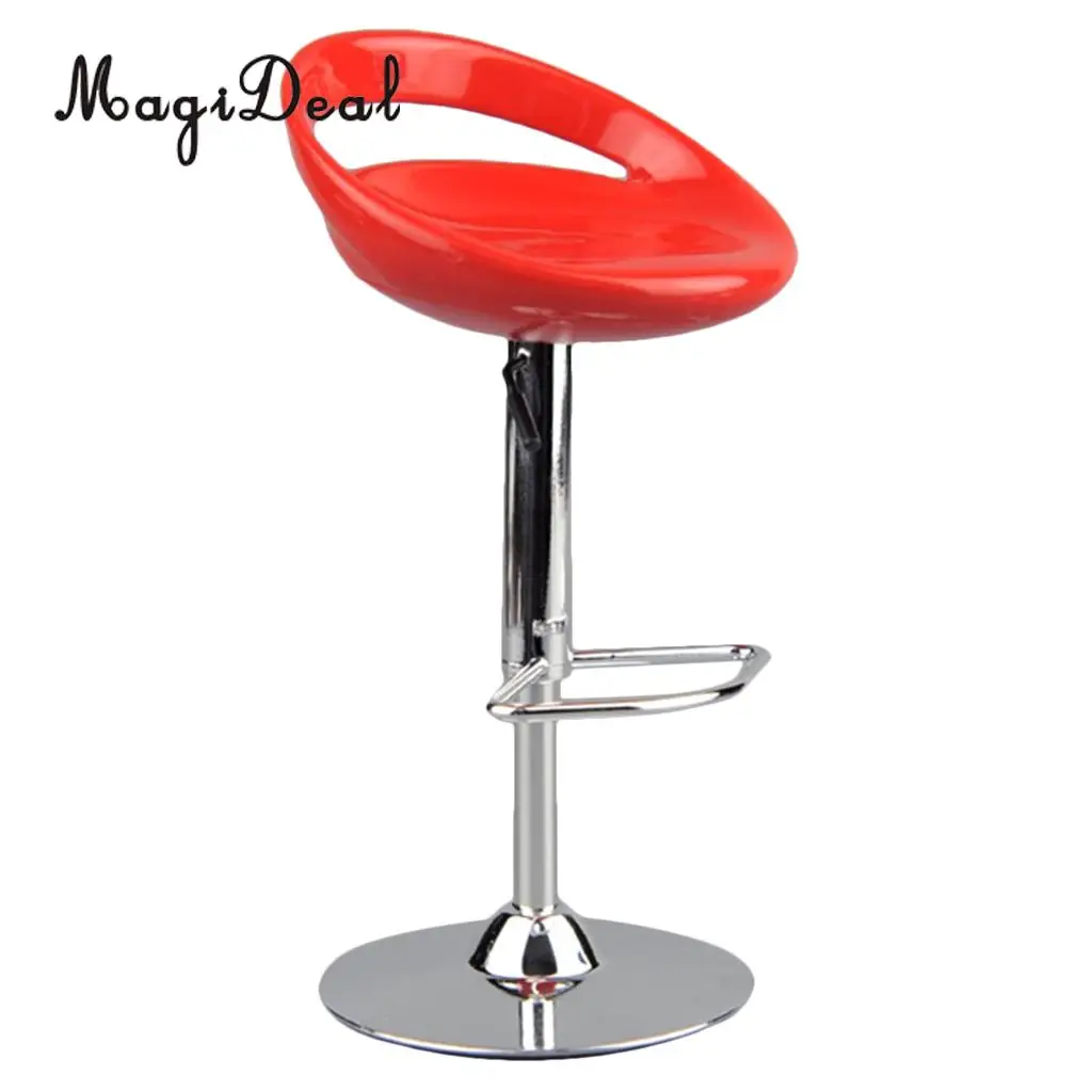 MagiDeal 1/6 Scale Dollhouse Round Swivel Chair Pub Bar Stool Furniture Decor for 12 Inch Action Figure Dolls Acce Toy 6x14cm