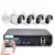 Mini NVR Full HD 4 Channel Security System IP Camera Android /ios APP Control CCTV Outdoor Camera System Network Video Recorder