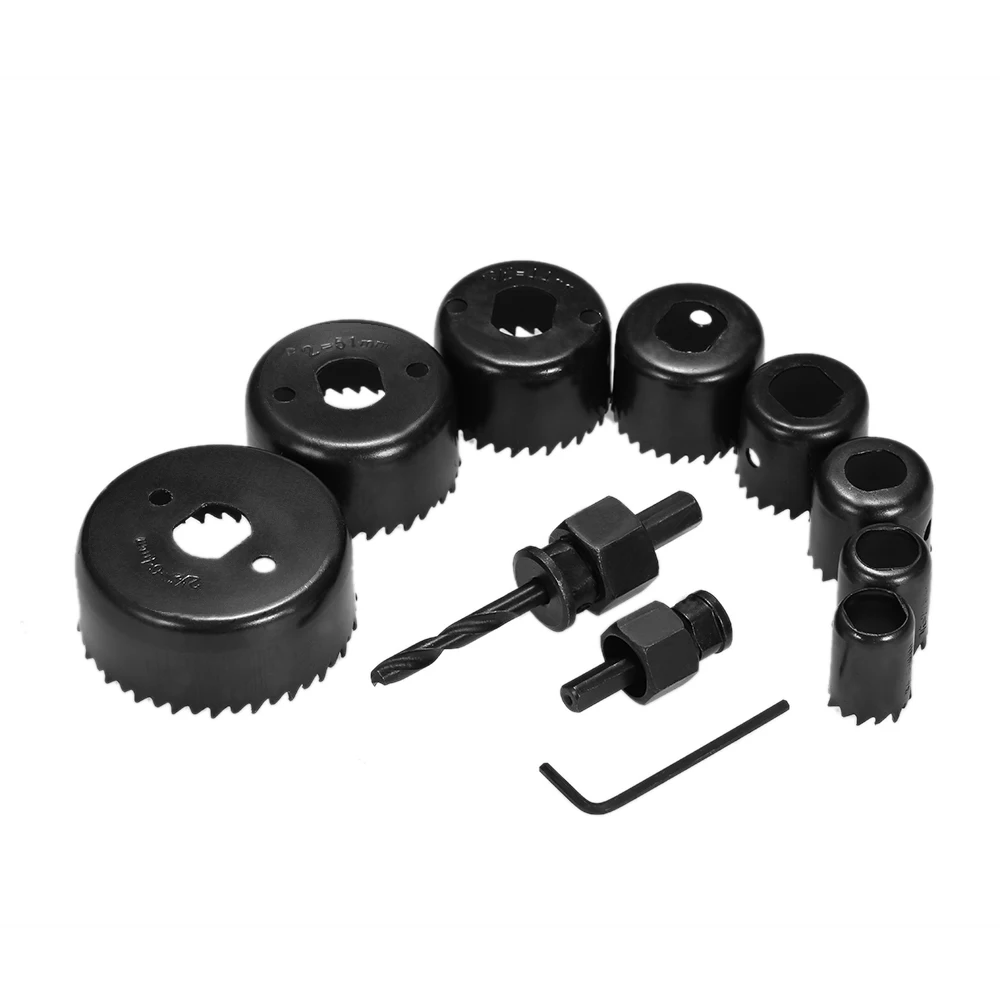 11Pcs Drill Bit Woodworking Hole Saw Cutting Set Drilling Tool Wood Metal Cutter