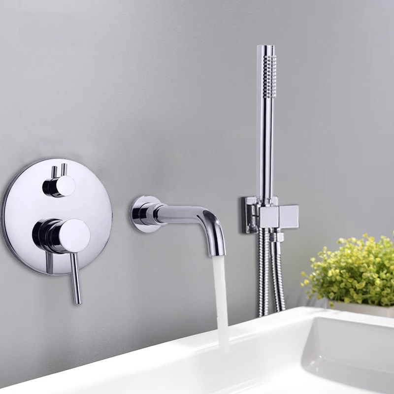 quyanre wanfan gappo black chrome concealed basin faucet 3 hole bathtub faucet 360 rotation single lever mixer tap basin faucet5