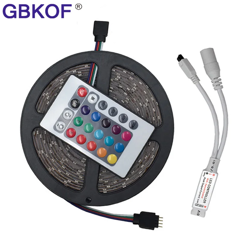 cheap 5M 3528 Waterproof RGB LED Strip Light IP65 Outdoor Decoration neon Lighting 300LEDs 12V fita de led White Warm white color tape