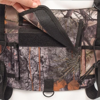 

2019 Camouflage Tactical Shoulder Bag Training Bag Radio Vest Chest Rig Harness Front Pack Pouch Holster Vest Rig Walkie Talkie