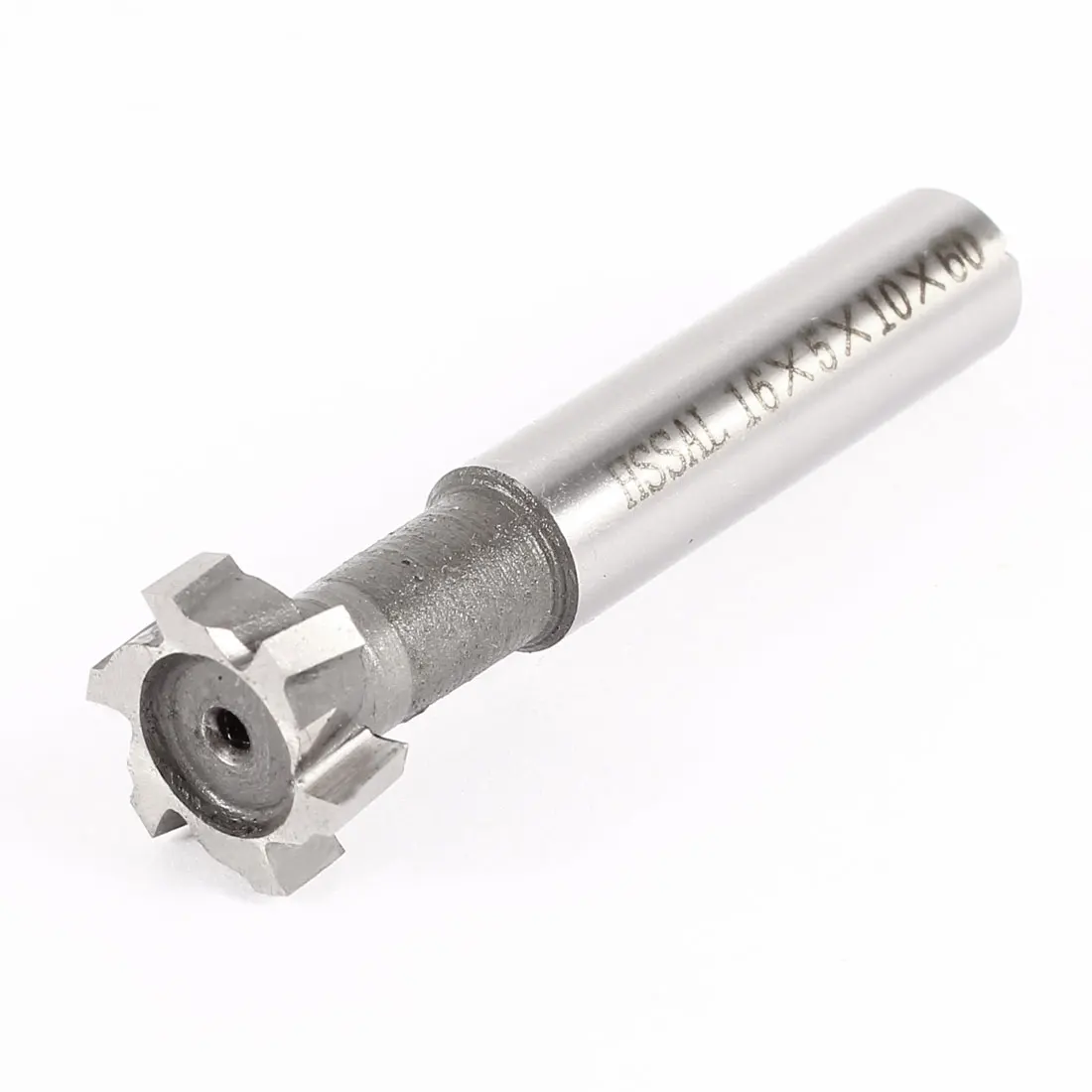 

UXCELL Milling Cutter 10Mm Shank 6 Flutes Hss 16Mm X 5Mm Cutting T Slot End Mill