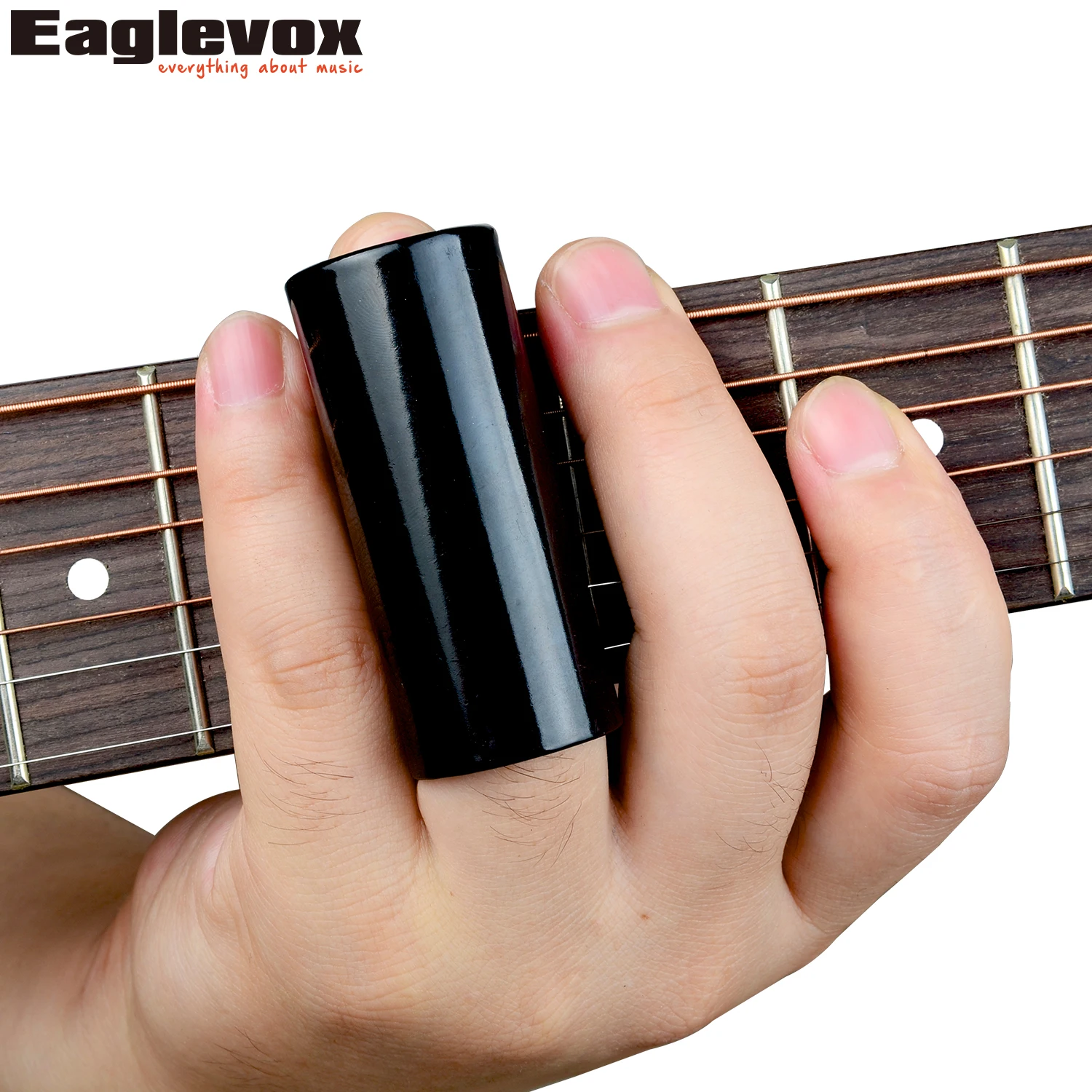 Stainless Steel Guitar Slides Black Chrome Plated 28mm Lengthin Guitar