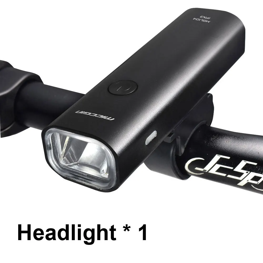 MICCGIN светодиодный светильник для велосипеда с подзарядкой от USB 2000 мАч алюминиевый передний задний непромокаемый велосипедный ультра-светильник MTB Фонарь велосипедный светильник - Цвет: Front Light