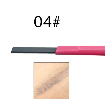 1 шт. натуральный квадратный карандаш для бровей водонепроницаемый Smoonth макияж для бровей карандаш для подводки бровей ручка пудра для скульптурирования лица макияж инструмент - Цвет: 4