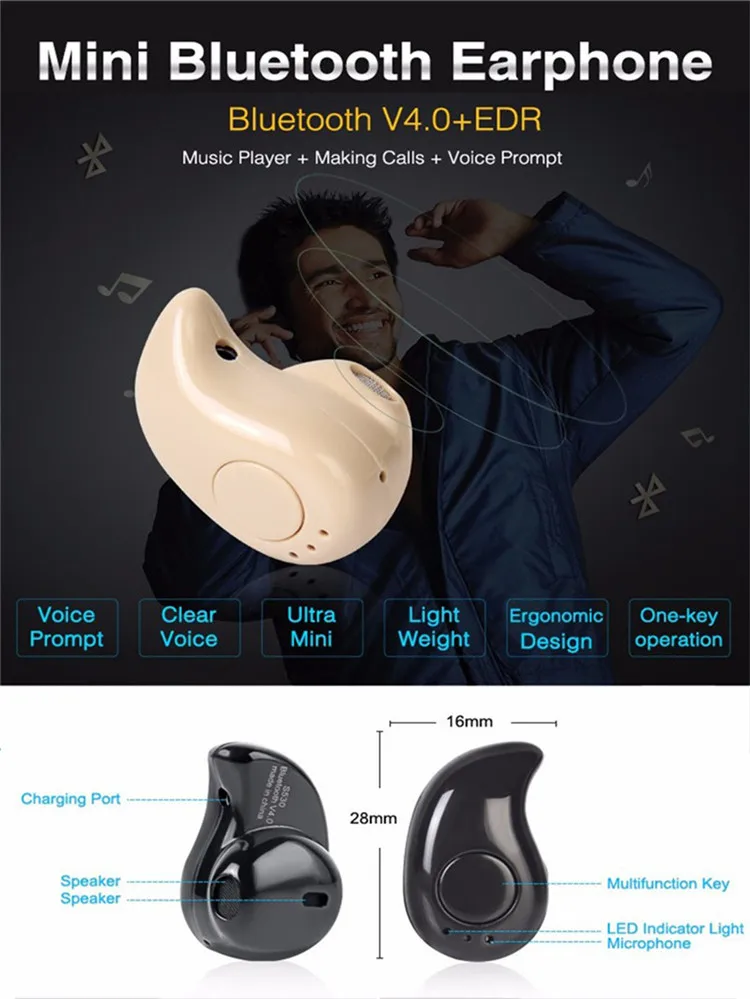 Mini Bluetooth Stereo Headset Wireless Headphones bluetooth Earphone with Microphone Car Call Handsfree Headphone for xiaomi (18)