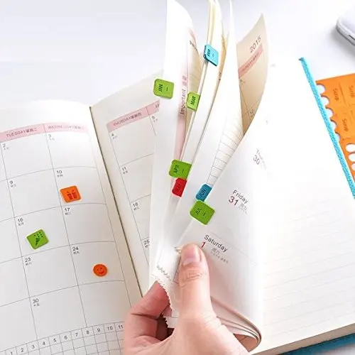 monthly calendar tabs
