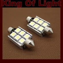 100x светодиодное освещение автомобиля Canbus 39 мм C5W гирлянда с 6 светодиодами smd 5050 obc error free без ошибок