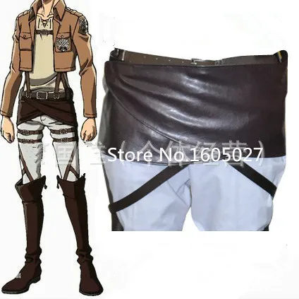 

Attack on Titan Mikasa Ackerman Eren Jaeger Survey Legion LEATHER Apron SKIRT Cosplay Anime Costume S L Free Shipping NEW