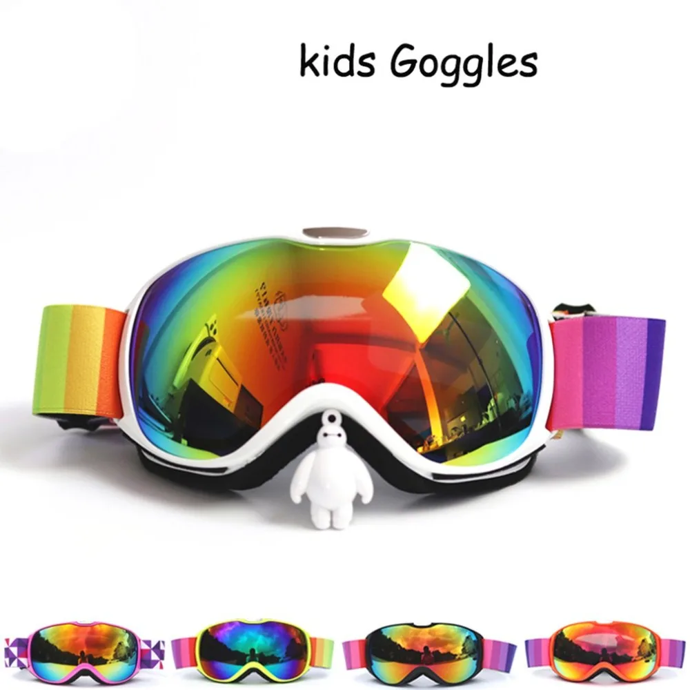 Детские очки двухслойные противотуманные лыжные очки прочные очки Большая Лыжная маска очки для катания на лыжах мужские и женские зимние очки для сноуборда