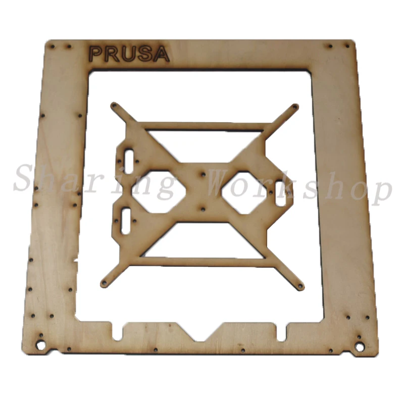  Reprap Prusa i3 Rework laser cut single frame kit for DIY 3D printer RepRap Prusa i3 wooden Single Sheet Frame 3D Printer 6mm 