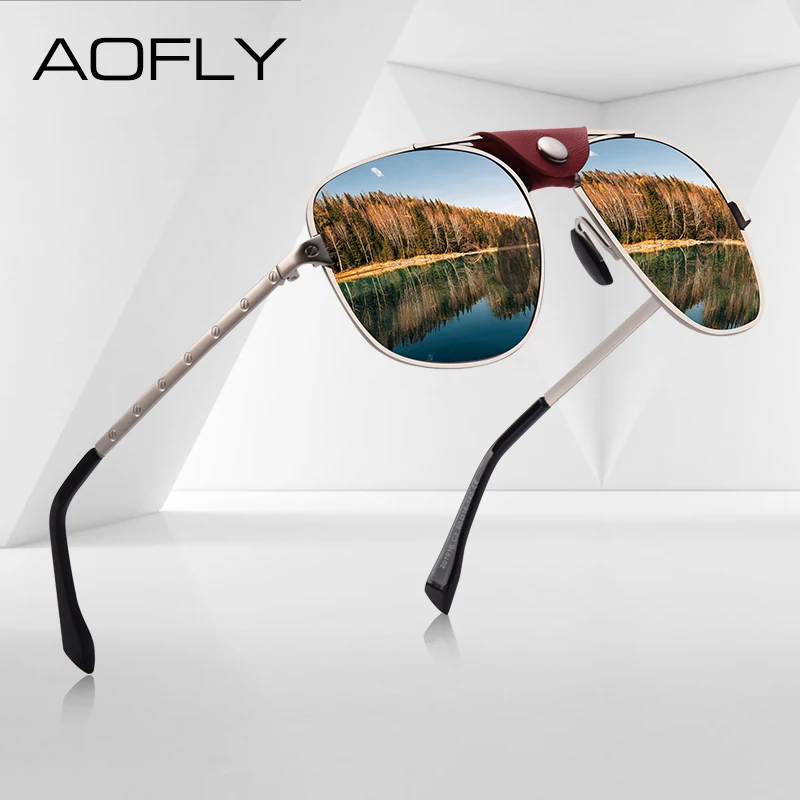 AOFLY фирменный дизайн модные поляризованные солнцезащитные очки мужские для
