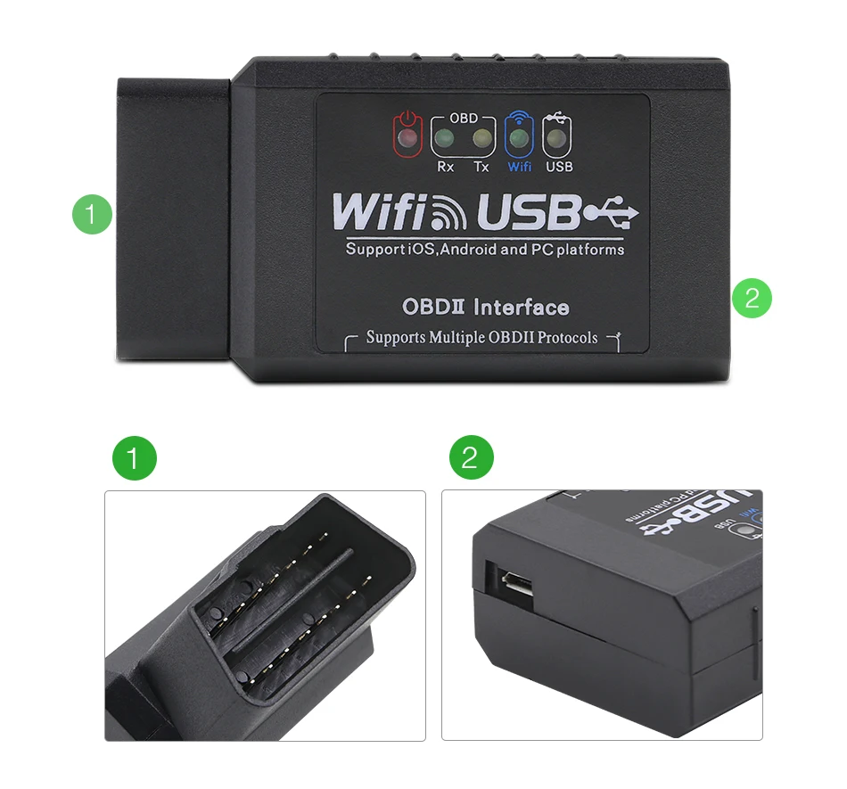 ELM327 V1.5 Bluetooth Wifi USB FTDI чип с переключателем для ford HS CAN и MS CAN car code reader ELM 327 OBD2 диагностический инструмент