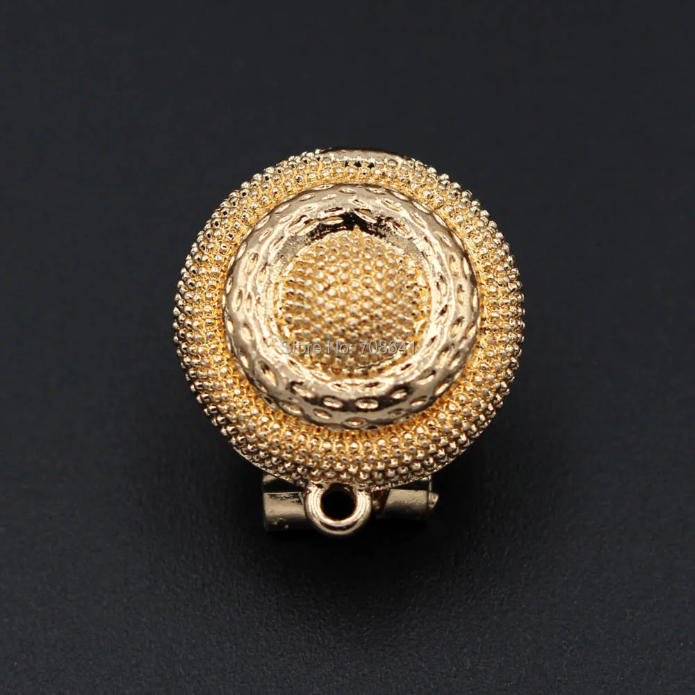 Metal Clip Earring Post with a Loop Hanger 18mm Circle Base DIY