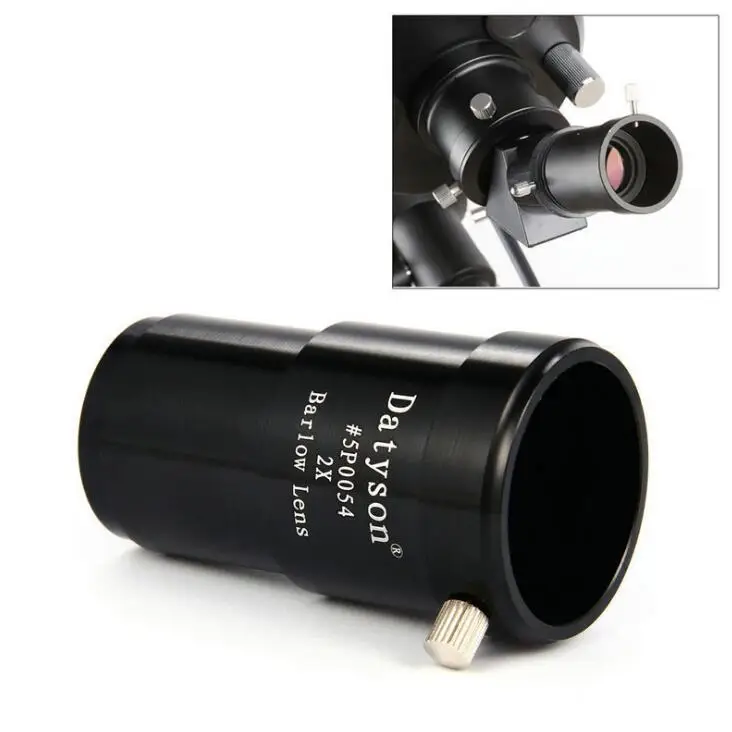 fast shipping 2x Barlow Lens 1.25"/31.7mm alluminum alloy material 2x