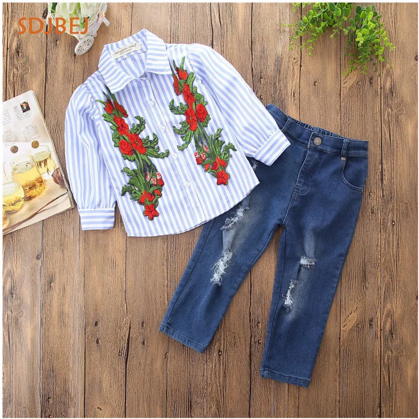 

2018 Baby Girl Summer Clothes Floral Girls Clothes Roupas Meninas Girls Sets Fashion Girl Clothing Set Roupa Infantil Menina