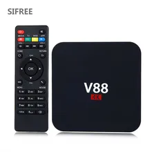 SIFREE V88 Quad X96 T6 Smart TV Box Rockchip 4 K Android 6.0 1G/8G USB 4 4 K 2 K WiFi Completo Cargado Quad Core 1.5 GHZ Medios jugador