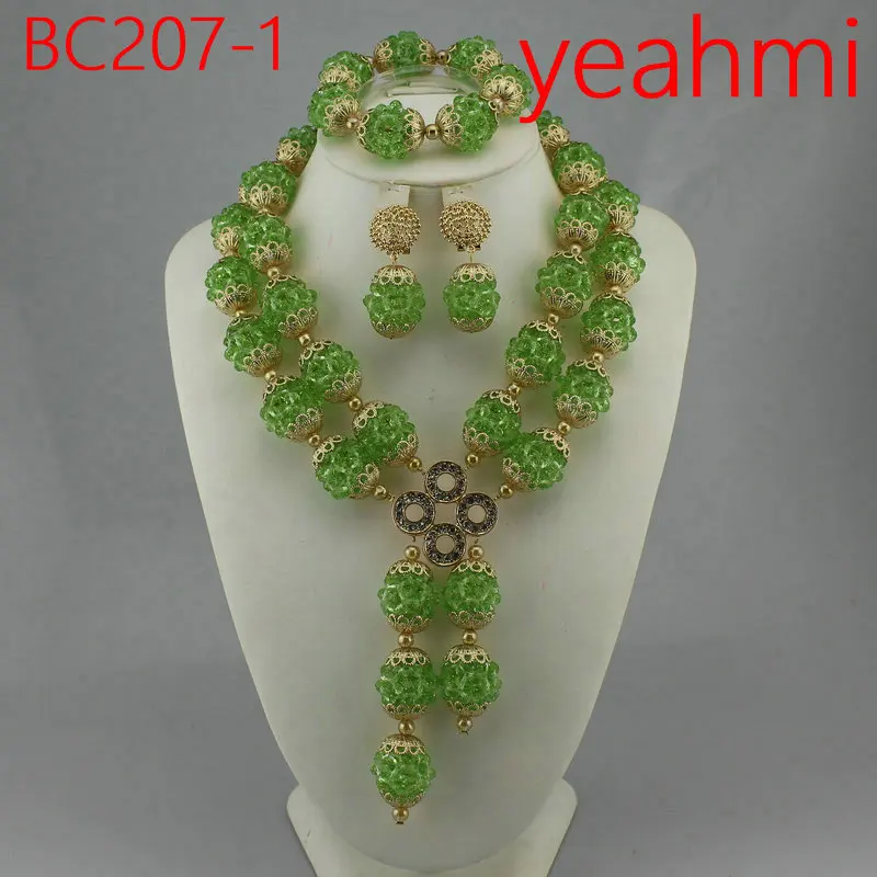 African Beads Jewelry Set Crystal Bride Nigerian Wedding Women Costume Jewellery 2018 Free Shipping BC207-2 | Украшения и