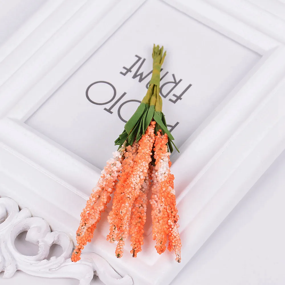 Orange 20 шт./лот мини PE искусственная Лаванда, украшение для свадьбы, дома, украшения для самодельного изготовления подарок свадебный веночек искусственный цветок для альбомов - Цвет: Orange