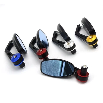 

7/8""22mm Universal Motorccycle Handlebar bar end mirror CNC Bar end mirror For Yamaha YZFR3 YZFR25 R3 R25 TMAX 530 500 R3 Z800