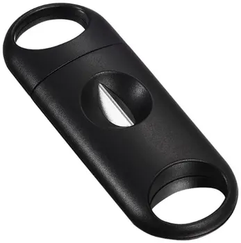 

Cigar Gedgets Stainless Steel V-Cut Cigar Cutter Black Portable Scissors Travel Cutter For Cuba Cigars Free Shipping 5pcs/lot