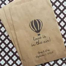 Пользовательские Любовь в воздухе Свадебные попкорн Конфеты стол пончик спасибо сумки свадебный душ Bakery Cookie подарочные сувениры арахиса сумки