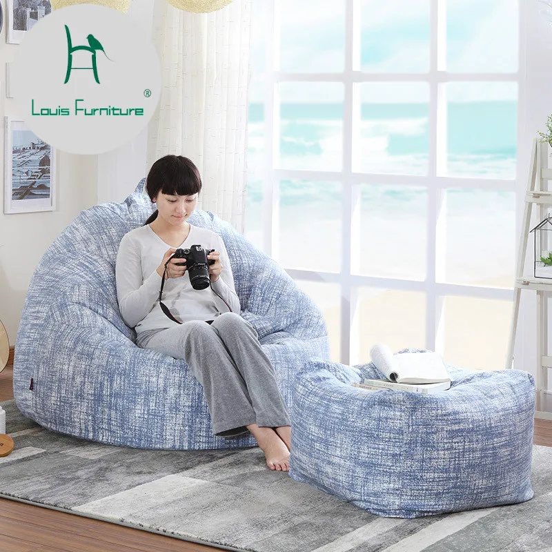 Us 400 0 Louis Fashion Slack Sofa Bag Fabric Creative Modern Simple Bedroom Comfortable Chair Washable In Bean Bag Sofas From Furniture On