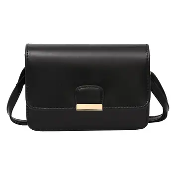 

Women Vintage Solid Color Faux Leather Shoulder Crossbody Bag Messenger Pouch
