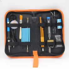 11 шт. регулируемый температура Электрический паяльник 60 Вт 220 В/110 В сварки паяльник наладочная станция для пайки ремонт инструмент