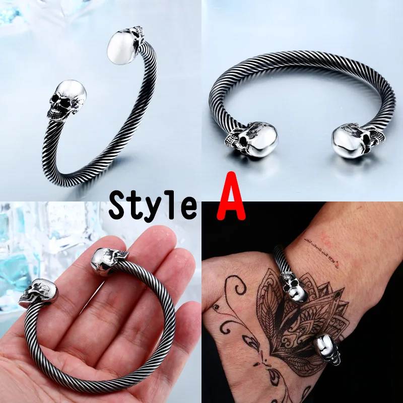 Bracelet Jewelry BEIER New Cool Punk Skull Bracelet For Man 316 Stainless Steel love Bangle Man's High Quality Jewelry BRG-012