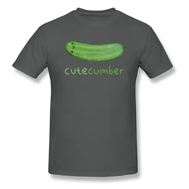 Cutecumber T shirt Men Tops Pickle Rick Tee Shirts Cucumber Cartoon T