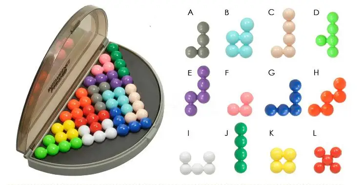 Contas Pirâmide Enigma 3D Mente Lógica clássica