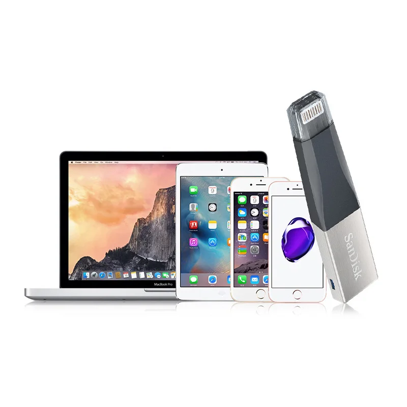 Флеш накопитель Sandisk iXPAND USB 3 0 32 Гб 64 Lightning to Metal Pen DRIVE U Disk для IOS 8 2 карта памяти 128 ГБ