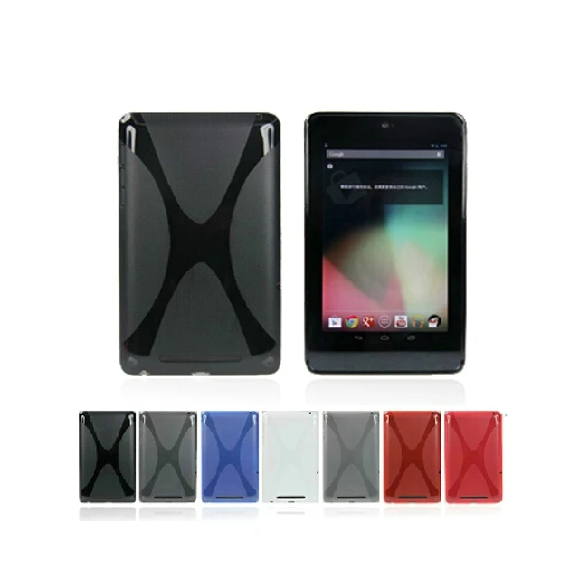 

New Silicone Anti-skid X Line Soft Silicon Rubber TPU Gel Skin Shell Cover Case For Google Nexus 7 2012 7" 7inch Tablet