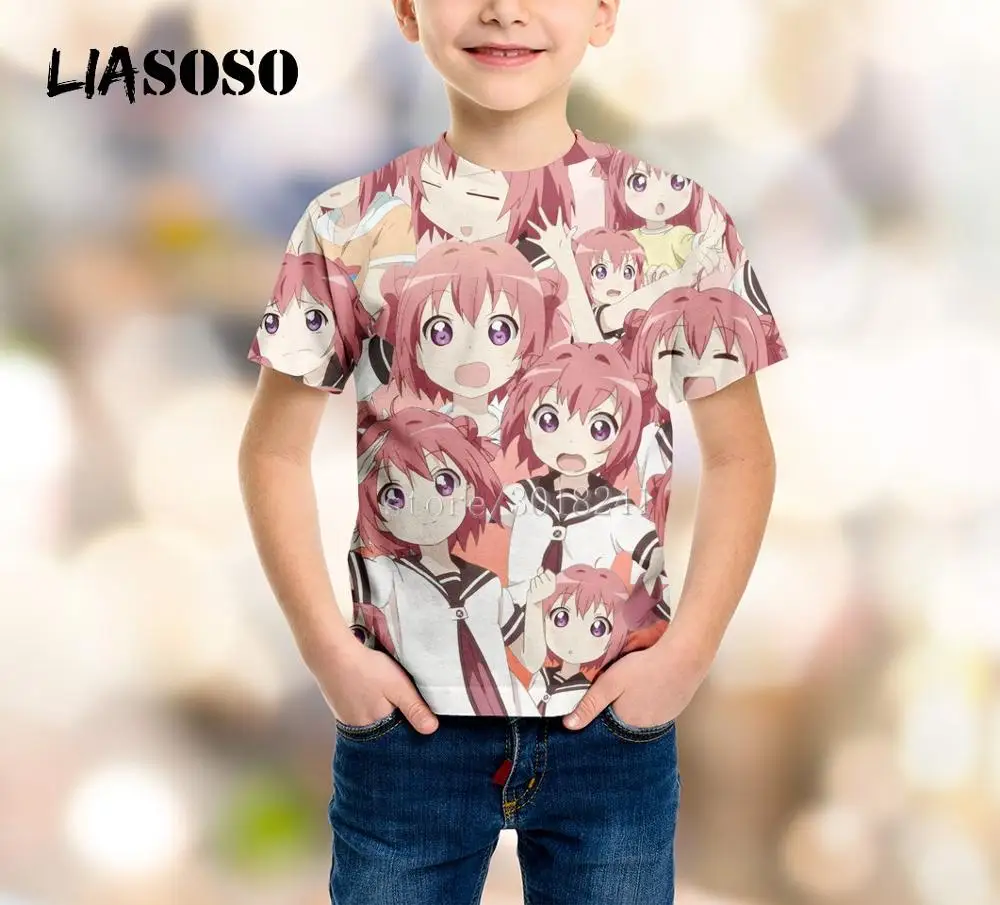 LIASOSO New Children Sweatshirt 3D Print Anime Girl T Shirt Kids Round Neck Top Boy Girl Hoodies Baby Fashion Pullover B115-01