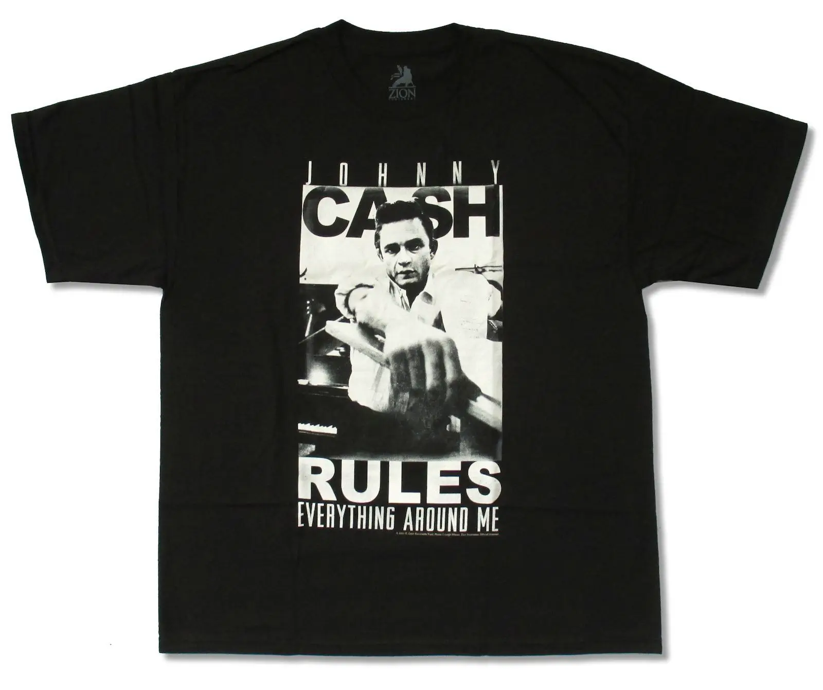 Черная футболка с надписью RULES и Jonny CASH для взрослых хлопковая короткими рукавами