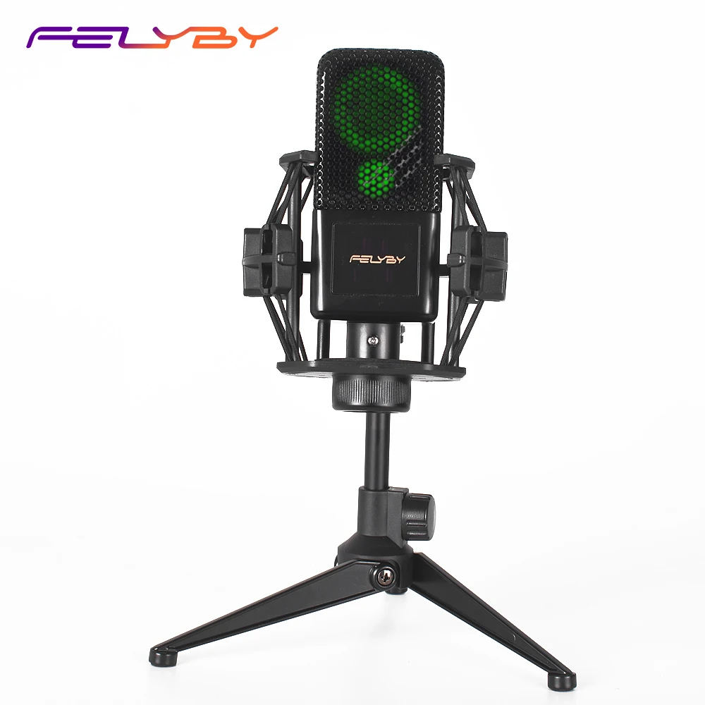 

FELYBY New BM1000 Condenser Microphone for Computer/Laptop/PC Recording Mikrofon Studio Karaoke Microphone with Mic Holder