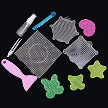 14pcs Fuse Beads Tools with Pegboards Template Tweezers Spray Bottle Beads Pen for Kids DIY Handcraft Art Craft Educational Toys