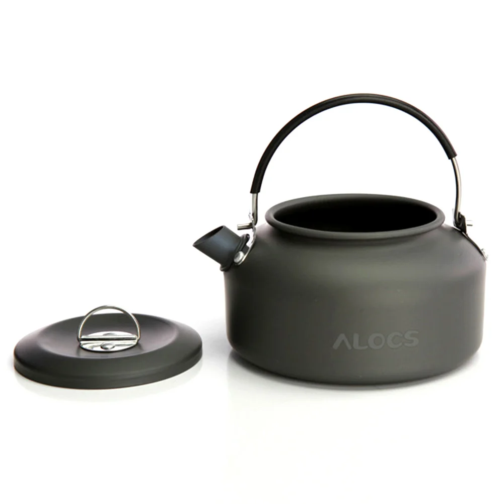 

Outdoor Portable Coffee Teapot Kettle Camping Hiking Picnic BBQ Kettle Water Pot 0.8L Aluminium Alloy Tea Kettle