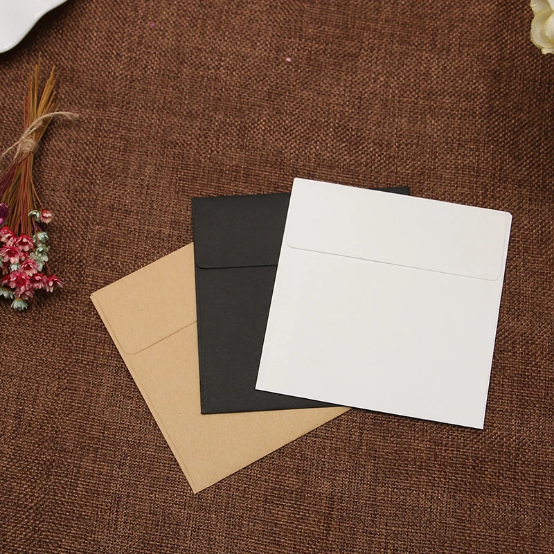 

10 Pcs/set Creative Solid Color Square Envelope Invitation Envelope Paper Bag Office Stationery Supplies